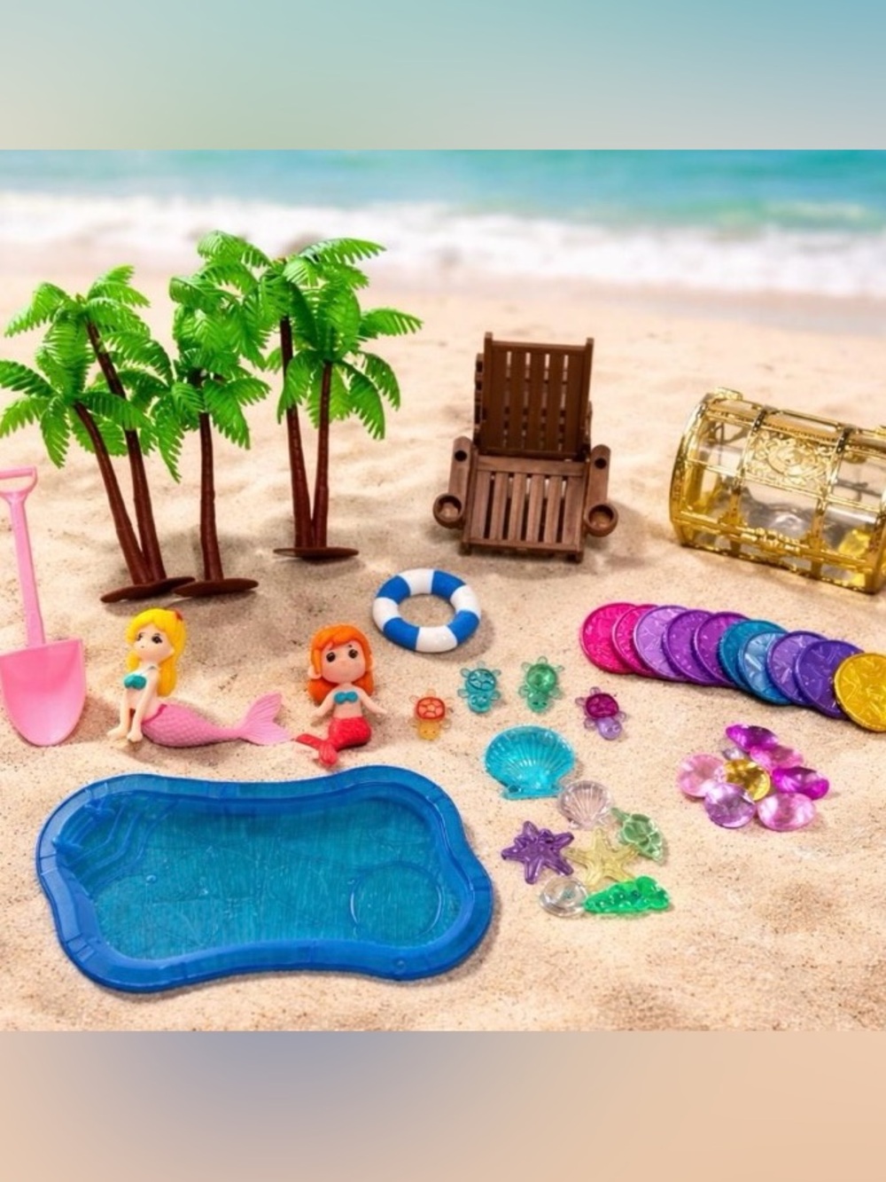 New Mermaid Beach Playset  for Sensory Bins 🧜‍♀️